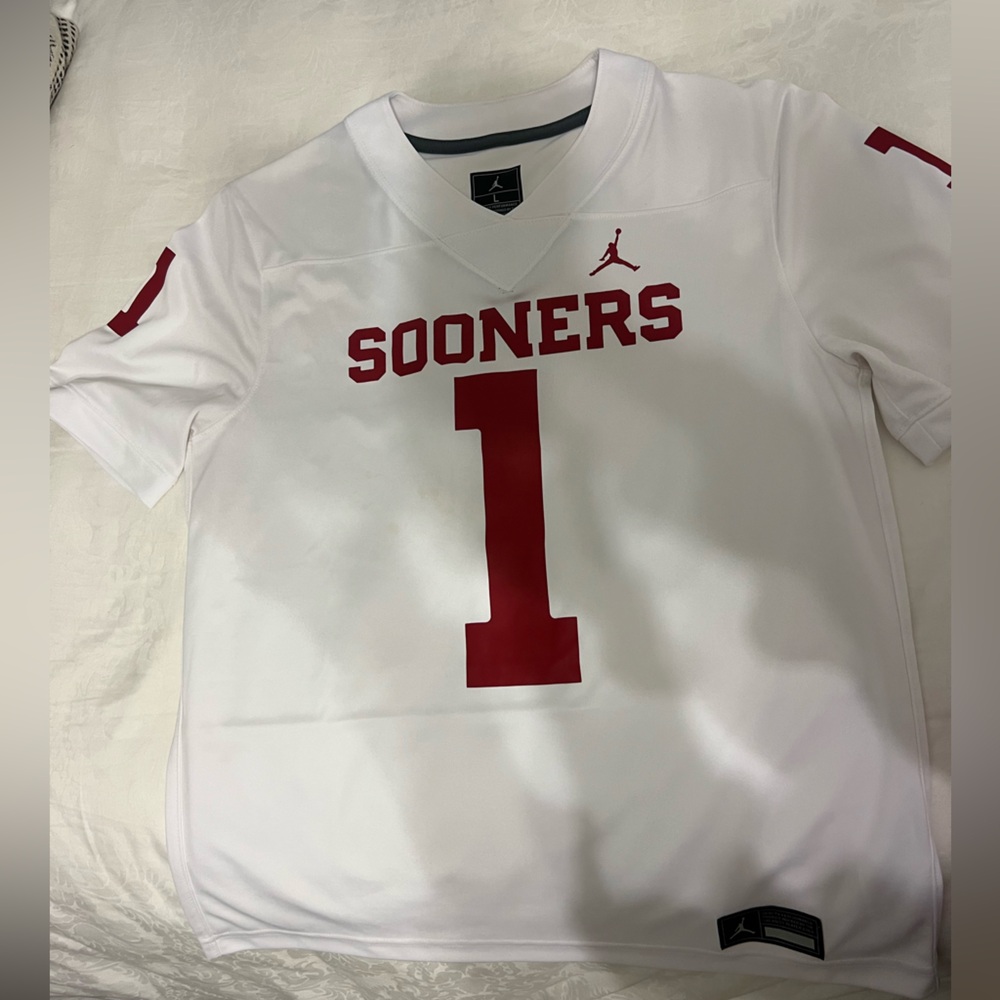 Oklahoma Sooners Jordan White Dri-FIT Jersey